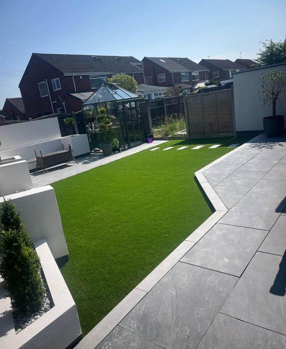 Everlasting Lawns team installing artificial grass