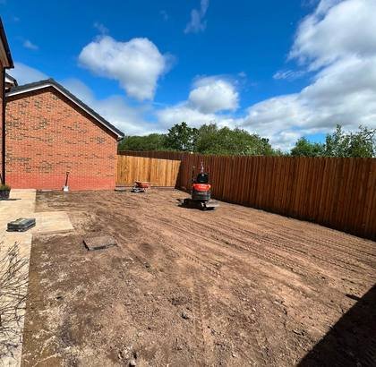 Rear Garden Levelling With New Fence Line