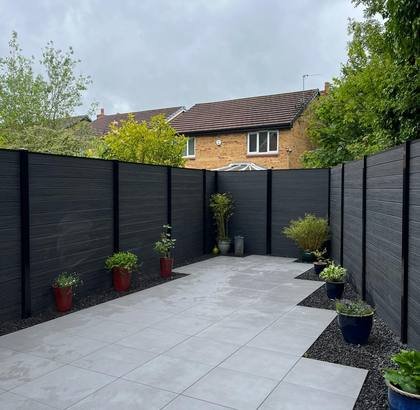 Enclosed Porcelain Courtyard Garden